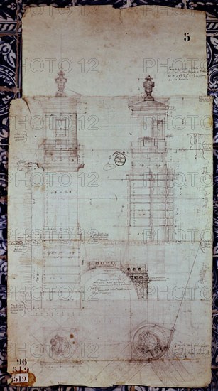 RODRIGUEZ VENTURA 1717/1785
PLANO DE LA FUENTE DE NEPTUNO
MADRID, ARCHIVO HISTORICO VILLA
MADRID