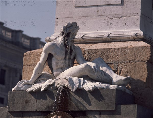 Détail du monument à Philippe IV