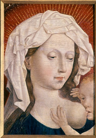 FLEMALLE MAESTRO DE 1378/1444
VIRGEN CON NIÑO (AUTOR TAMBIEN CONOCIDO COMO ROBERT CAMPIN)
Madrid, musée du Prado