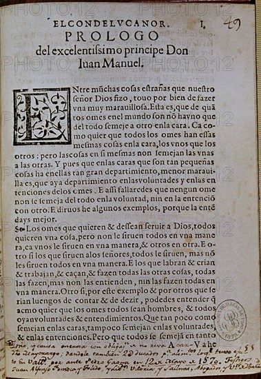 JUAN MANUEL INFANTE
EL CONDE LUCANOR
MADRID, BIBLIOTECA NACIONAL
MADRID