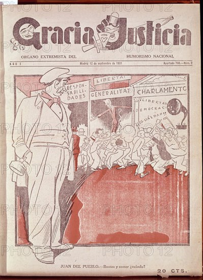 AREUGER
GRACIA Y JUSTICIA 1931-CARICATURAS DE LA II REPUBLICA
MADRID, HEMEROTECA MUNICIPAL
MADRID
This image is not downloadable. Contact us for the high res.