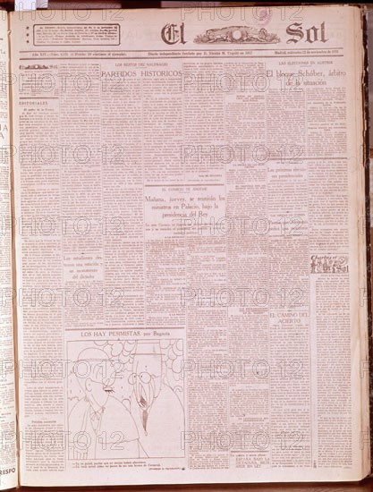 PERIODICO EL SOL 1930
MADRID, HEMEROTECA MUNICIPAL
MADRID