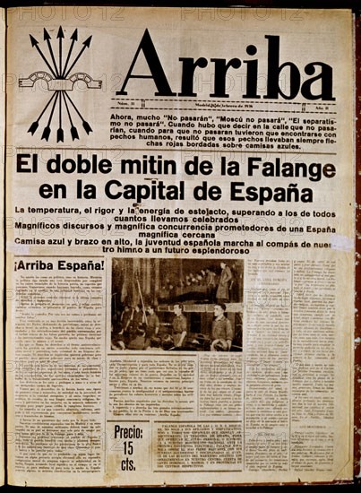 PERIODICO ARRIBA DE FALANGE 1935
MADRID, HEMEROTECA MUNICIPAL
MADRID