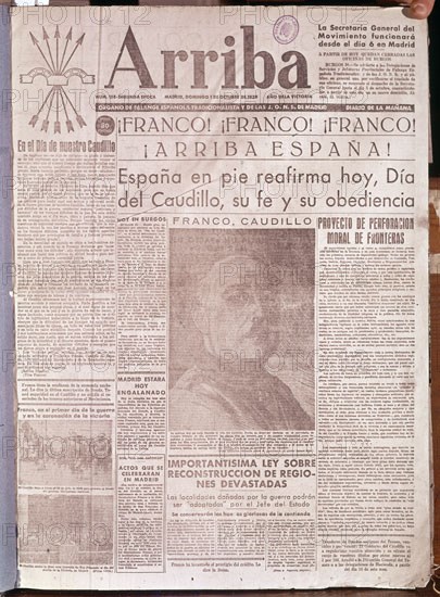 PERIODICO - ARRIBA - DIARIO DE FALANGE ESPAÑOLA TRADICIONALISTA Y DE LAS JONS 1/10/1935 DIA DEL CAUD
MADRID, HEMEROTECA MUNICIPAL
MADRID
