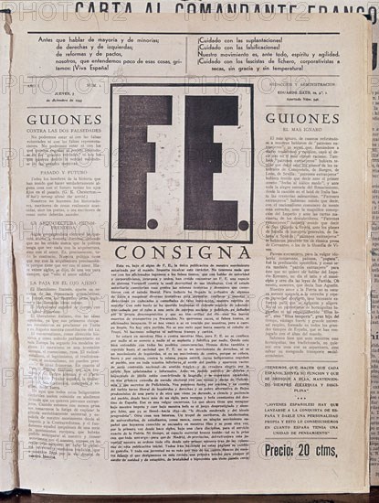 PERIODICO - FE- DE FALANGE ESPANOLA 1933
MADRID, HEMEROTECA MUNICIPAL
MADRID