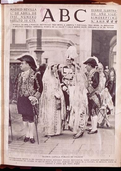 DUQUE
PERIODICO A B C- MADRID-SEVILLA - 1/10/1931 DOMINGO DE RAMOS EN PALACIO
MADRID, HEMEROTECA MUNICIPAL
MADRID