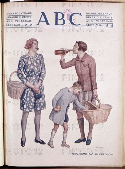 PERIODICO ABC-DIBUJO DE HURTO DOMESTICO
MADRID, HEMEROTECA MUNICIPAL
MADRID