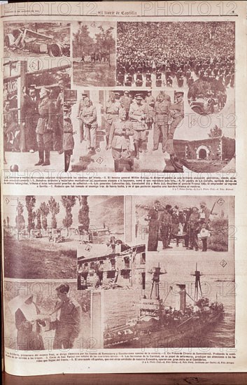 Journal El Norte de Castilla du 21/8/1936 : Guerre Civile. Nouvelles du Parti National