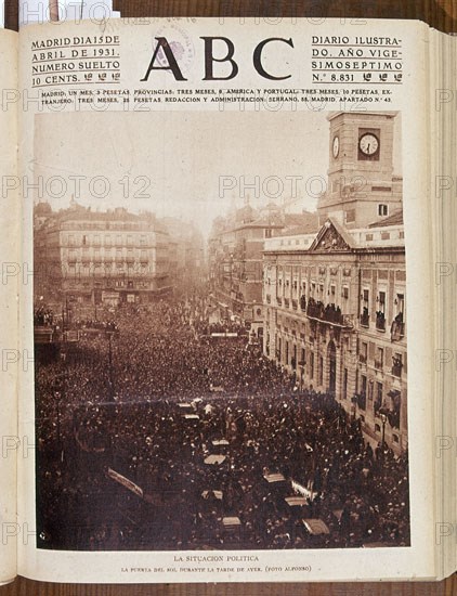 ALFONSO
PERIODICO ABC MADRID-PROCLAMACION REPUBLICA II EL 15/4/1931 EN LA PUERTA DEL SOL
MADRID, HEMEROTECA MUNICIPAL
MADRID

This image is not downloadable. Contact us for the high res.