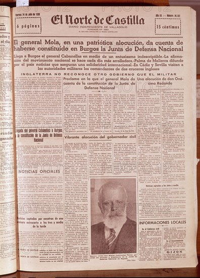 PERIODICO NORTE DE CASTILLA 1936
MADRID, HEMEROTECA MUNICIPAL
MADRID