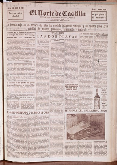 PERIODICO NORTE DE CASTILLA 1938
MADRID, HEMEROTECA MUNICIPAL
MADRID