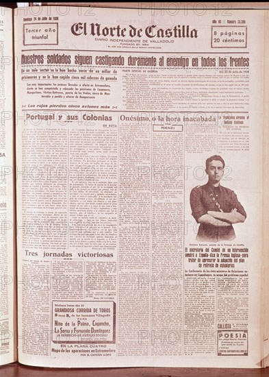 PERIODICO NORTE DE CASTILLA 1938
MADRID, HEMEROTECA MUNICIPAL
MADRID