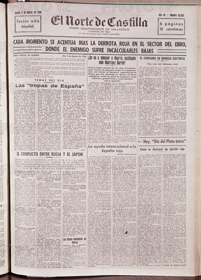 PERIODICO NORTE DE CASTILLA 1938
MADRID, HEMEROTECA MUNICIPAL
MADRID