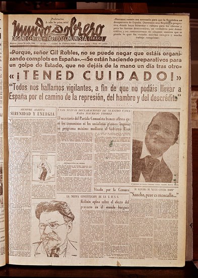 PERIODICO MUNDO OBRERO 16 DE JULIO DE 1936
MADRID, HEMEROTECA MUNICIPAL
MADRID