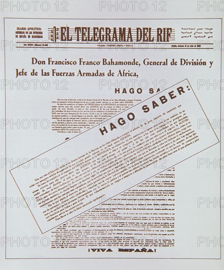Manifeste de Franco au peuple espagnol