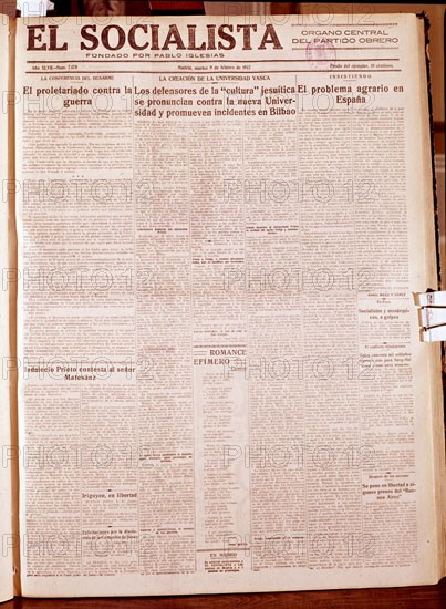 PERIODICO EL SOCIALISTA 9 DE FEBRERO DE 1932
MADRID, HEMEROTECA MUNICIPAL
MADRID
This image is not downloadable. Contact us for the high res.