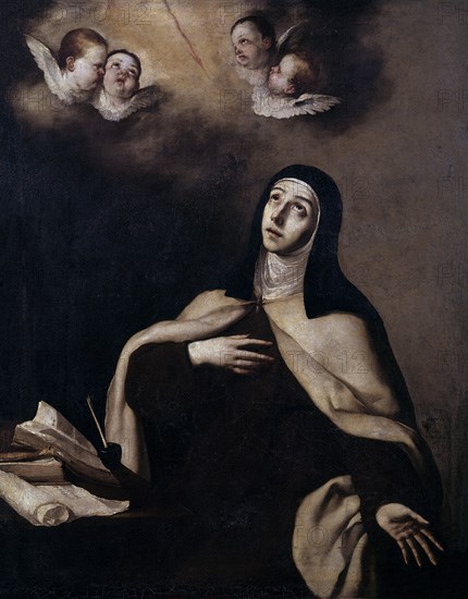 RIBERA JOSE DE 1591/1652
SANTA TERESA - 1515/1582- PINTURA BARROCA ESPAÑOLA-ESCUELA VALENCIANA
SEVILLA, MUSEO BELLAS ARTES - CONVENTO MERCEDARIAS CALZADAD
SEVILLA