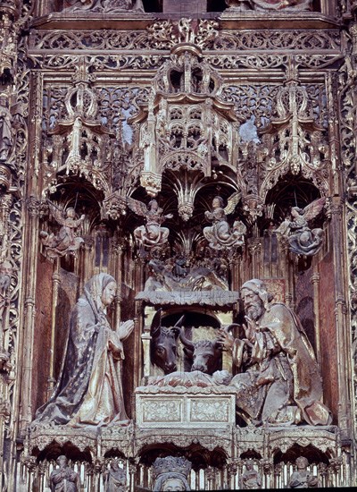 Major retable, Nativity (detail)