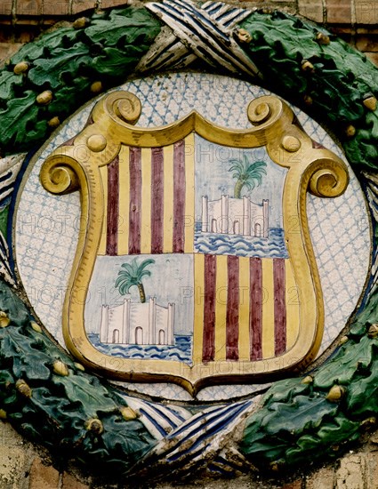 ESCUDO DE BALEARES EN MOSAICO
SEVILLA, PLAZA DE ESPAÑA
SEVILLA