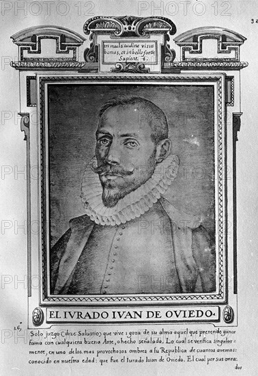 PACHECO FRANCISCO 1564/1644
JUAN DE OVIEDO - MATEMATICO ESCULTOR Y ARQUITECTO ESPAÑOL - 1565-1625 - LIBRO DE RETRATOS DE ILUSTRE
Madrid, Lazaro Galdiano museum