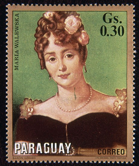 SELLO DE PARAGUAY - MARIA WALEWSKA DE BARON GERARD
