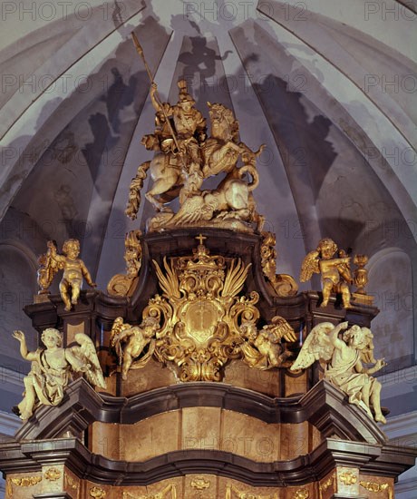 ALTAR MAYOR-RETABLO DEDICADO A STA ISABEL DE ARAGON-REINA DE PORTUGAL
ZARAGOZA, IGLESIA DE SANTA ISABEL
ZARAGOZA

This image is not downloadable. Contact us for the high res.