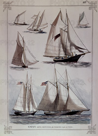 MONLEON RAFAEL 1853/1900
YATE NORTEAMERICANO DE REGATA
MADRID, MUSEO NAVAL LAMINAS
MADRID