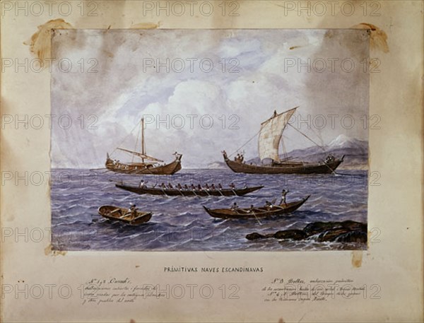 Monleon, Scandinavian primitive boats of Vikings