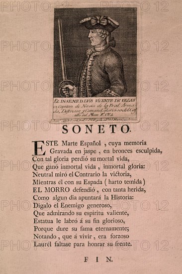 SONETO A D LUIS V. DE VELAS DEFENSOR DE LA HABANA
MADRID, MUSEO NAVAL
MADRID