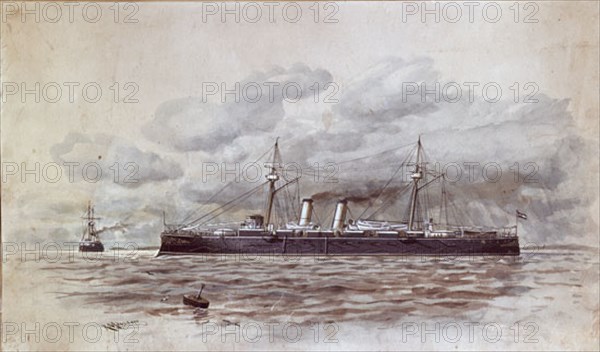 MONLEON RAFAEL 1853/1900
NAVIO INSIGNIA "INFANTA MARIA TERESA" - GUERRA DE CUBA - CRUCERO
MADRID, MUSEO NAVAL
MADRID