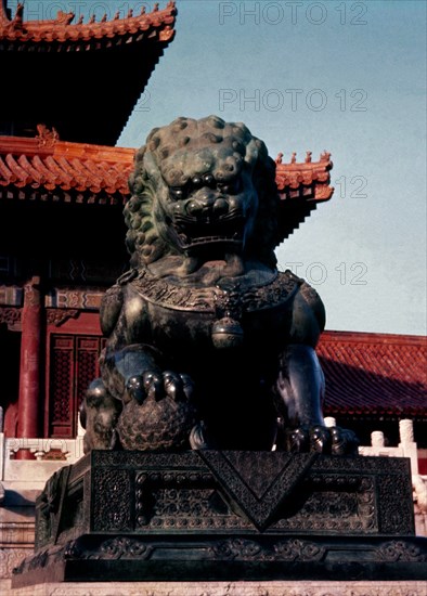 *DRAGON DELANTE DE UN TEMPLO
PEKIN, EXTERIOR
CHINA