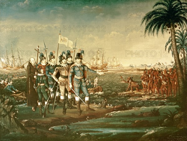 KEMMELMEYER FR 1788/1816
*COLON DESEMBARCA EN LA ISLA DEL SALVADOR EL 11 DE OCTUBRE 1492-Oleo sobre lienzo-1803
LONDRES, NATIONAL GALLERY
INGLATERRA