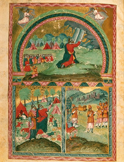 *MANUSCRITO PERSA- MOISES EN EL MONTE SINAI-ARCA DE LA ALIANZA-RECOGIDA DE MANA Y PERDICES
VENECIA, ISLA SAN LAZARO
ITALIA