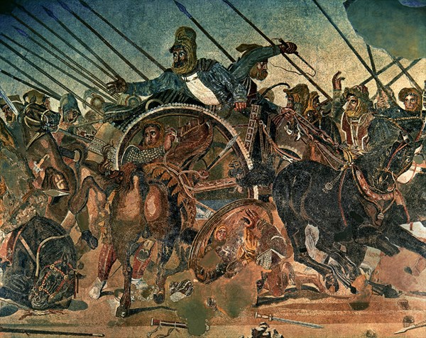 Bataille d'Issos entre Alexandre le Grand et Darius III (détail)