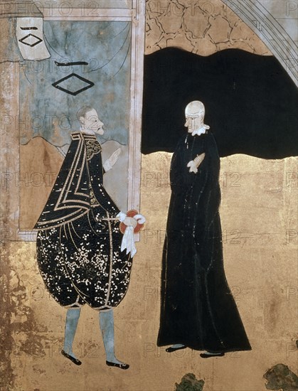 *UN JESUITA CON UN PORTUGUES EN EL JAPON-PINTURA JAPONESA
AMSTERDAM, MUSEO VAN AZIATISCHE
HOLANDA