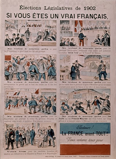 ELECCIONES LEGISLATIVAS DE 1902-PROPAGANDA POLITICA
PARIS, BIBLIOTECA NACIONAL
FRANCIA