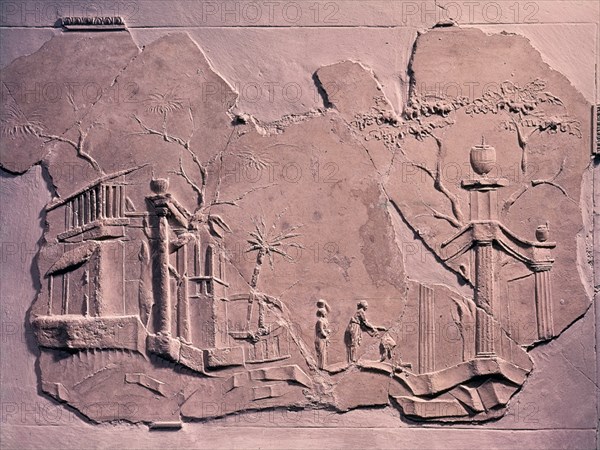 *ESTUCO CON PAISAJE ARQUITECTONICO CASA FARNESINA
ROMA, MUSEO DE LAS TERMAS
ITALIA
This image is not downloadable. Contact us for the high res.