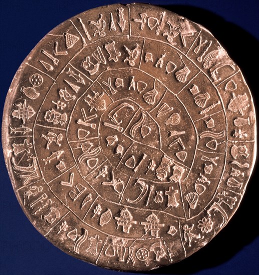 TABLA DE ARCILLA LLAMADA DISCO DE FESTOS - 1700 AC
HERAKLION, MUSEO ARQUEOLOGICO
GRECIA