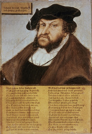 CRANACH
*JUAN DE SAJONIA ELECTOR DE BRADEBURGO
FLORENCIA, GALERIA DE LOS UFFIZI
ITALIA