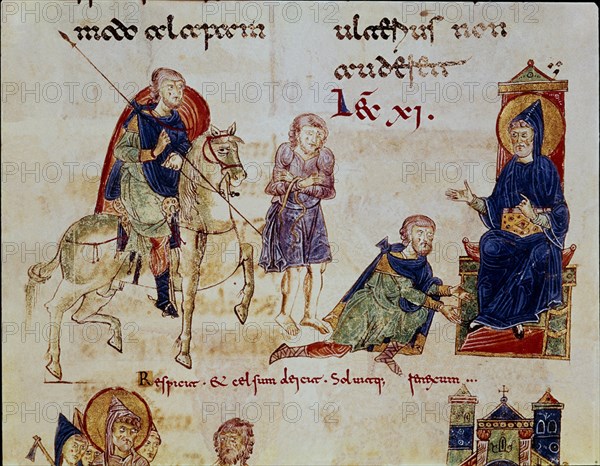 Manuscript of Montecasino (St. Benedict and Totila)