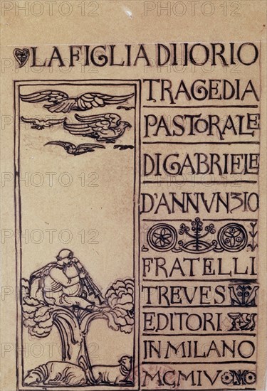 D'ANNUNZIO GABRIEL
*FRONTISPICIO PARA PRIMERA EDICION DE 'HIJA DE JORIO'.MILAN 1904
ROMA, MUSEO BUCARDO
ITALIA