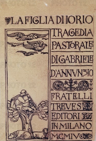 D'ANNUNZIO GABRIEL
*FRONTISPICIO PARA PRIMERA EDICION DE 'HIJA DE JORIO'.MILAN 1904
ROMA, MUSEO BUCARDO
ITALIA