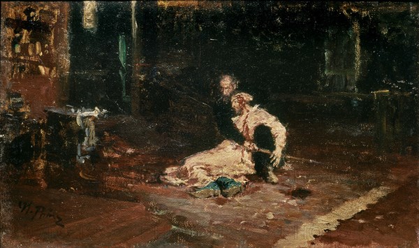 *IVAN IV EL TERRIBLE (1530-1584) Y SU HIJO IVAN V
MOSCU, GALERIA TRETJAKOV
RUSIA