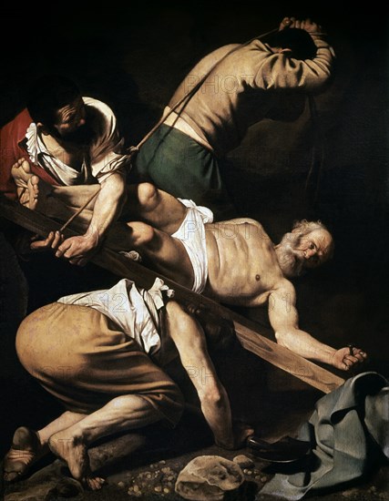 CARAVAGIO MERISI 1573/1610
*LA CRUCIFIXION DE S PEDRO
ROMA, IGLESIA DE SANTA MARIA DEL POPOLO
ITALIA