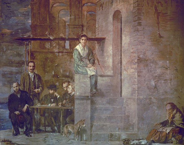MAREES HANS VON 1837/87
LA PERGOLA - 1873 - FRESCO - PINTURA ALEMANA EN ITALIA
NAPOLES, ESTACION ZOOLOGICA
ITALIA