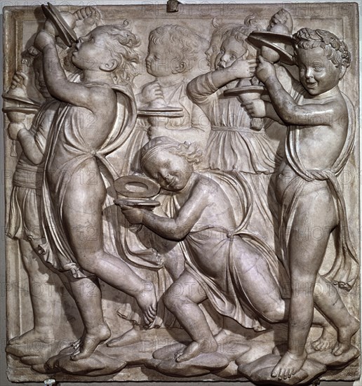 ROBBIA LUCA DE 1400/82
*RELIEVE - NIÑOS JUGANDO AL CIMBALO
FLORENCIA, MUSEO DE LA OPERA
ITALIA