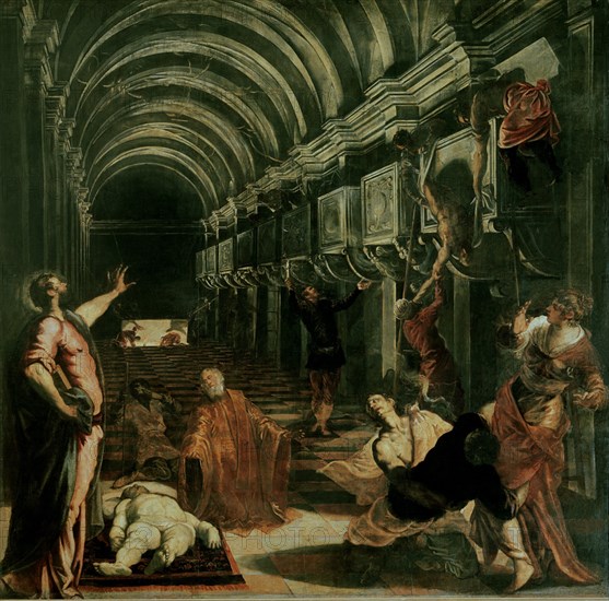 TINTORETTO J ROBUSTI 1518/94
UN MILAGRO DE SAN MARCO
MILAN, PINACOTECA BRERA
ITALIA