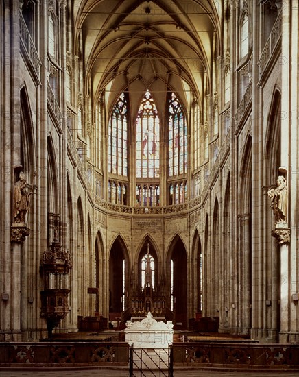 ARRAS MATTHIEU/PARLER PETER
INTERIOR- CATEDRAL GOTICA COMENZADA EN 1344 Y TERMINADA DEFINITIVAMENTE EN 1929
PRAGA, CATEDRAL DE SAN VITO
REPUBLICA CHECA