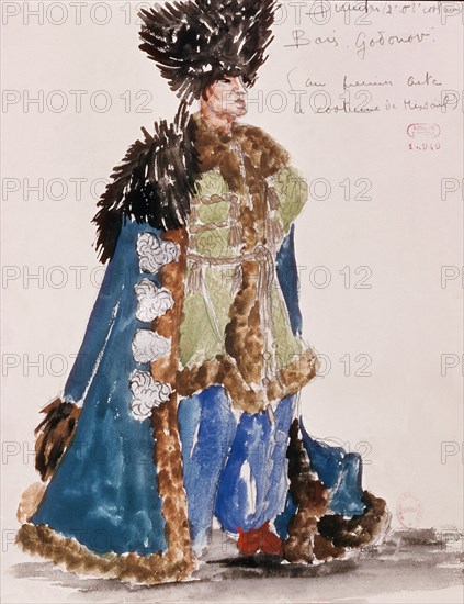 THOMAS
DIBUJO:PERSONAJE RUSO-OPERA DE BORIS GODUNOV-PRIMER ACTO- VERSION DE DIMITRI SHOSTAKOVICH-S XIX
PARIS, MUSEO DE LA OPERA
FRANCIA