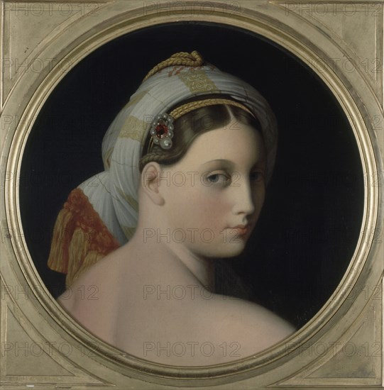 INGRES 1780/1867
CABEZA DE LA GRAN ODALISCA - S XIX - Diam 42 cm - NEOCLASICISMO FRANCES
CAMBRAI, MUSEO
FRANCIA